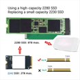 thumbnail image 3 of Placa de Expansión SSD de Alta Capacidad 2242 A 2280 NVME M-Key NGFF M.2 PCIE 4.0 Adaptador de Dedo Dorado para Legion Go, 3 of 5