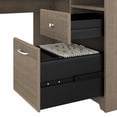 thumbnail image 3 of Bush Furniture 60W L Shaped Computer Desk with Mid Back Leather Box Chair Ash Gray, 3 of 7