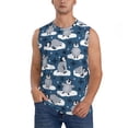 thumbnail image 2 of Goofa Snow Penguin Printed Men's Sleeveless T-Shirt - Athletic Gym Workout Tank Top for Men - Moisture-Wicking, UPF 30+ Quick-Dry Muscle Tee-Large, 2 of 8