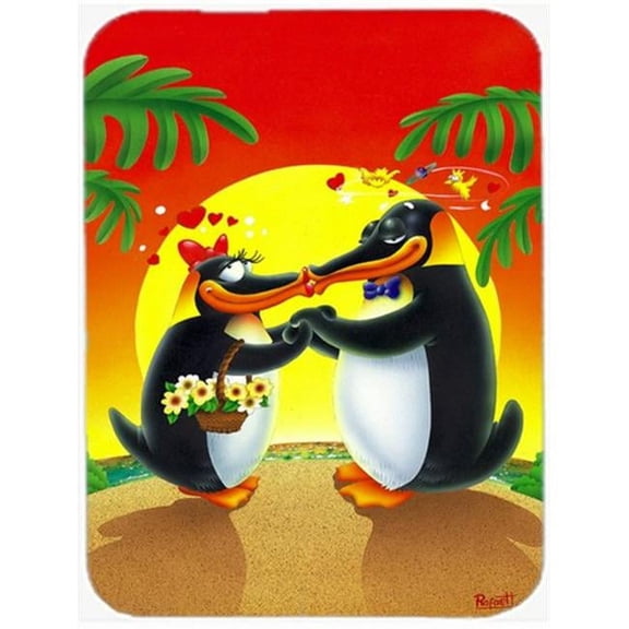 In Love Valentines Day Penguins Mouse Pad, Hot Pad or Trivet