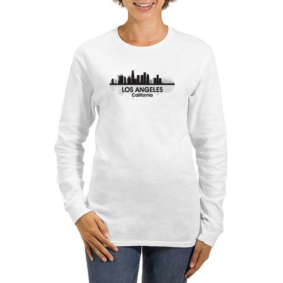 CafePress - Los Angeles Skyline Women's Long Sleeve T Shirt - Women's Long Sleeve Graphic Casual T-Shirt