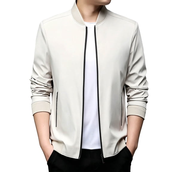 Jackets for Men, Men's Lightweight Bomber Jacket - Windproof Minimalist Design with Hidden & Side Pockets for Casual & Golf