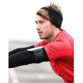 thumbnail image 2 of Unisex mujeres hombres calentador de oídos diademas de invierno polar térmico esquí orejeras estiramiento Spandex accesorios para bandas para el cabello (negro), 2 of 5