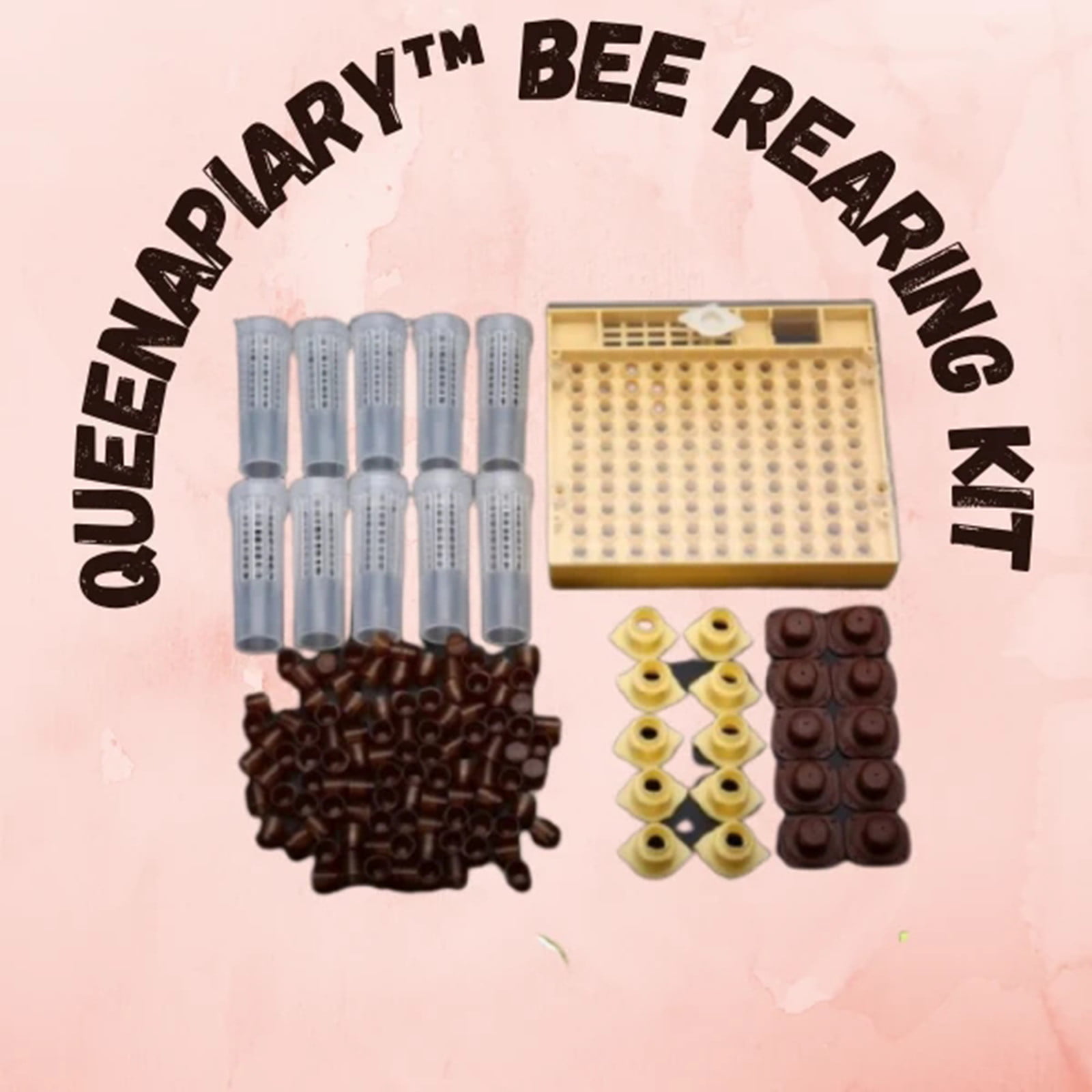 131pcs Bee Queen Rearing Cupkit Box set System Beekeeping Cage Cell Cup Kit 