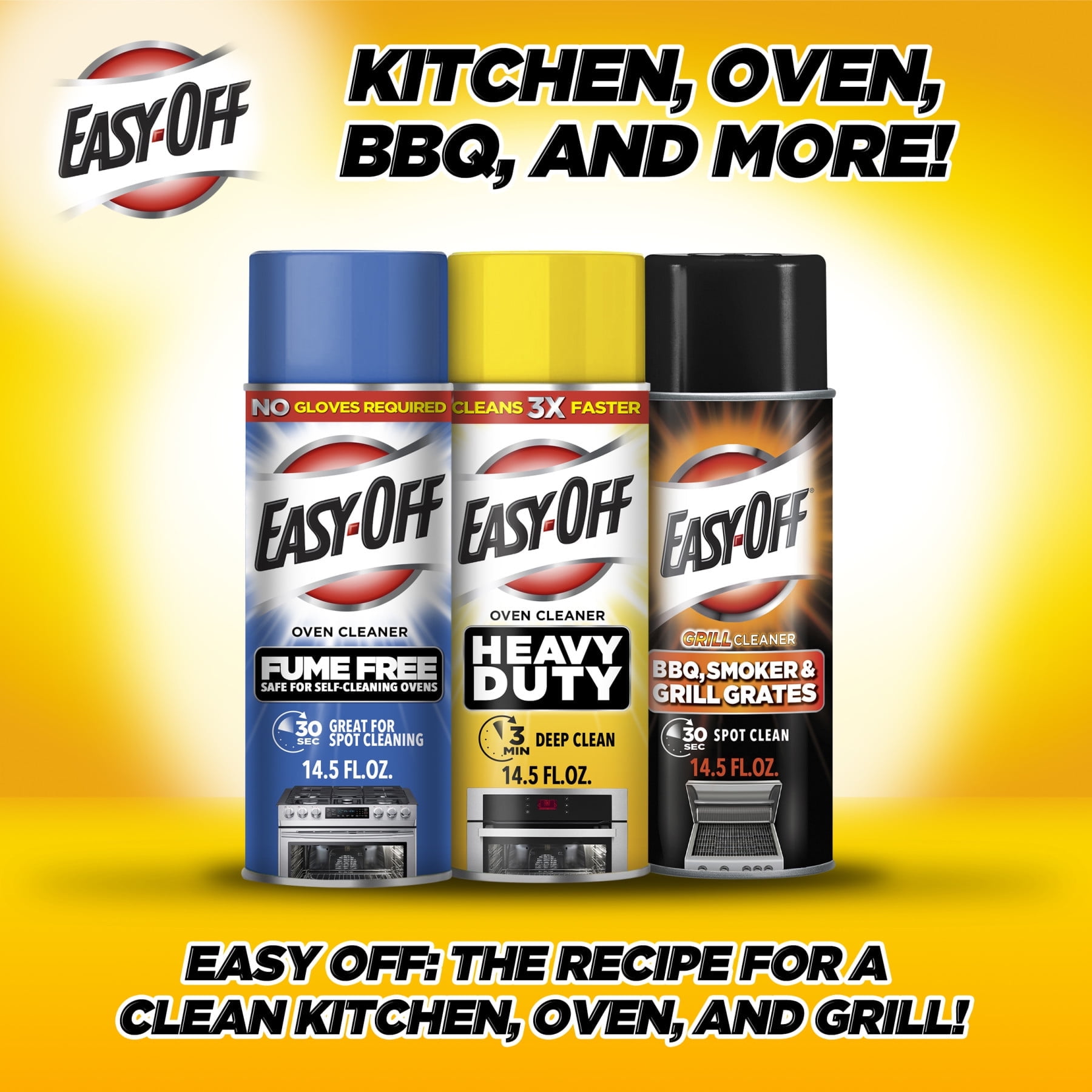  Easy-Off Easy Off Oven / Grill Cleaner (Pack of 1) : Health &  Household