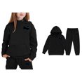 thumbnail image 5 of Kids Boys Girls Active Sweatsuit,2PC Long Sleeve Black Soft Hoodie and Jogger Pants Winter Clothes Teenage Girl Clothes 3-4 Years Cute&nbsp;Boys Girls&nbsp;Clothing, 5 of 7