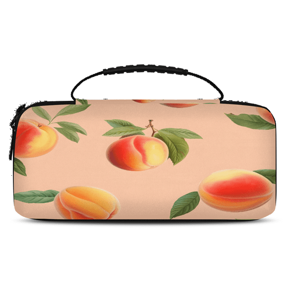 Herdesigns Peach Carry Case Compatible with Nintendo Switch 2017 & Oled 2021, with 20 Game Card Slots, Peach Portable Travel Carrying Case Pouch for Accessories & Games