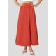thumbnail image 5 of Falda larga PRETTYGARDEN 2025 con volantes de verano, cintura alta, roja, 5 of 9