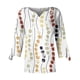 thumbnail image 3 of ICHUANYI Clearance Fashion Woman V Neck Three Quarter 3/4Sleeve T Shirt AutumnBlouse Tops Sweatshirt(Yellow, XXL) ICHUANYI WER2023080804393, 3 of 4
