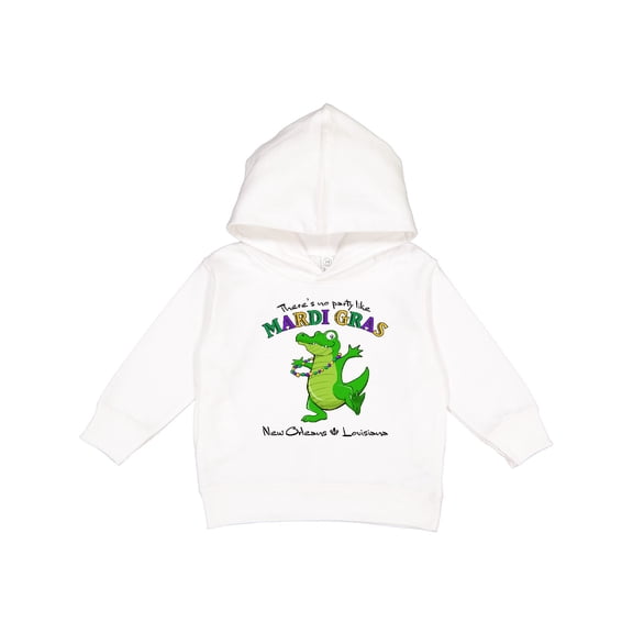 Inktastic There's No Party Like Mardi Gras-alligator Toddler Hoodie