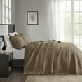 thumbnail image 3 of Regency Heights Quebec 3 Piece Bedspread Set Lightweight Reversible Bedding Set, King, Brown, 3 of 14