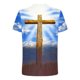 thumbnail image 2 of Blusa de Manga Corta Top de Manga Corta para Hombres, Camiseta de Impresión Cuello Redondo Casual de Moda de Verano, 2 of 7