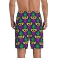thumbnail image 4 of Lsque Mardi Gras Carnival3 Mens Sleep Pajama Shorts,Short Pajama Pants, Cotton Ultra-Soft Knit-XX-Large, 4 of 9