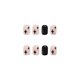 thumbnail image 3 of 24 Uds. Uñas postizas de estrellas negras, estilo dulce para niñas, uñas cortas a presión, uñas terminadas usables, 3 of 4