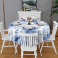 thumbnail image 2 of Pioneer Flower Floral Print Pattern Round Tablecloth 60"x60",Wrinkle Wipeable Table Cloth for Kitchen Dining Room Picnic Patio Party, 2 of 6