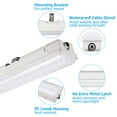 thumbnail image 6 of LEONLITE 4 Pack 4" LED Vapor Proof Tight Light, 70W (175W Eqv.), 0-10V Dimmable, 100-277V, IP65 Waterproof for Cold Storage, Car Wash, 5000K Daylight, 6 of 9