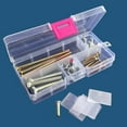 thumbnail image 4 of 10 Grids Transparent Beads Screws Bit Parts Jewelry Holder Tool Case Storage Box, 4 of 8