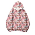 thumbnail image 1 of WEAIXIMIUNG Robe Sweat à Manches Courtes Mode Décontractée pour Femmes Imprimé de Noël à Capuche Manches Longues, 1 of 3