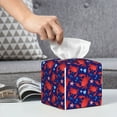 thumbnail image 6 of Gukieu Cute Crabs Print Leather Tissue Box, PVC Waterproof Velcro Opening and Closing Square Tissue Box Holder, Suitable for Home and Office Decoration, 6 of 7