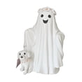 thumbnail image 2 of Estatua de perro caminando, decoración de mesa para Halloween, escultura artística, figura de perro para escritorio Blanco, 2 of 9
