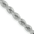 thumbnail image 6 of 14K White Gold Rope Chain Bracelet Jewelry 8", 6 of 6