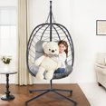 thumbnail image 5 of Egg Chair Cushion Replacement, Waterproof Hanging Basket Seat Cushion, U-Shape Swing Chair Cuhsion 37x49 Inches for Indoor Outdoor Patio Porch Furniture (Only Cushion), 5 of 6