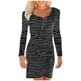 thumbnail image 1 of El vestido estampado sexy de bolsillo suelto casual de talla grande de invierno para mujer de la moda Fridja  yut5330, 1 of 5