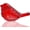 Red, variant on Glass Birds Figurines, Handmade Blown Bird Figurine, Crystal Glass Animal Collectible for Bird Lover, Desktop Home Decor Gift