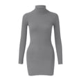 thumbnail image 4 of Gibobby Vestidos de sueter para mujer OEM vestidos casuales personalizados manga larga tejido capa maternidad mujeres vestido negro(Gris,M), 4 of 5