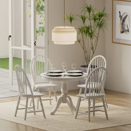 Contemporary Home Living Windsor Back Dining Chair - 40.5" - Gray