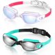 thumbnail image 1 of Swim Goggles, 2 Pack Swimming Goggles No Leaking Adult Men Women Youth, 1 of 5