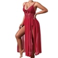 thumbnail image 2 of Zulora Women's Lace Trim Spaghetti Strap Nightgown Sleep Shirt Loungewear, 2 of 5