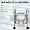 thumbnail image 3 of golytefs Raised Toilet Seat Elevated Toilet Seat with Armrests Toilet Seat Frame Height Adjustable Toilet Seat Riser Stainless Steel for Handicapped Disabled, 3 of 8
