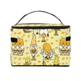 thumbnail image 3 of Yiaed Garden Honeybee Gnomes Print Makeup Bag Travel Cosmetic Bags for Women Girls Zipper Pouch Makeup Organizer, 3 of 4