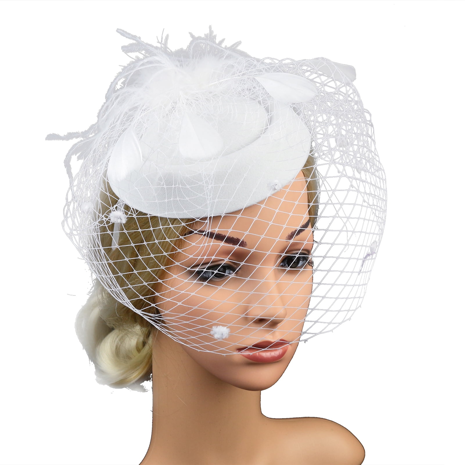 Custom store Designed Feather Bridal Hair Fascinator