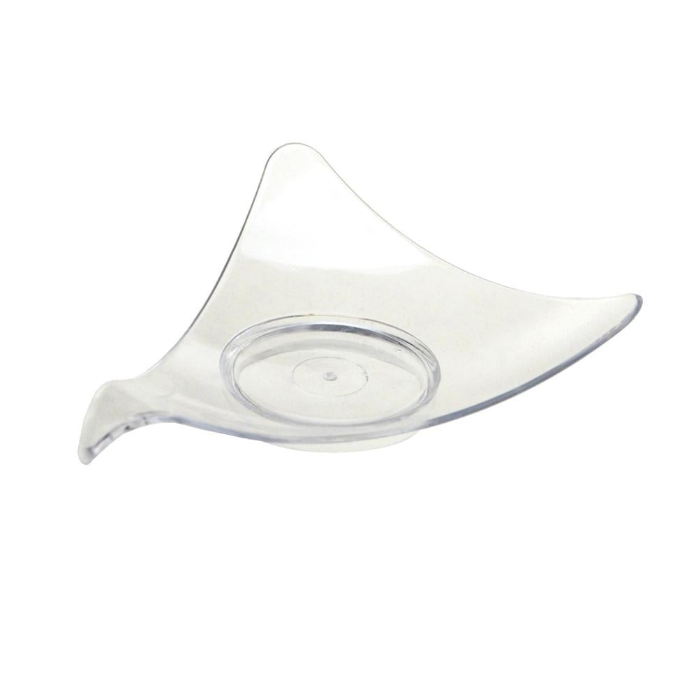 Clear Plastic Mini Appetizer Dessert Triangle Plates, 33/4Inch, 18