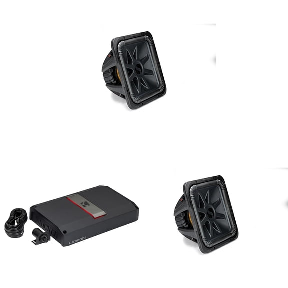 Kicker LX3000.1, (2) 15" Solo-Baric L7 4 Ohm,  Subwoofer & 3000w Mono Class-D Amp Bundle  (51LX30001)(44L7S154)