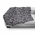 thumbnail image 3 of Safari Soft Flannel Fleece Throw Blanket, Silhouette of Peacock Cow Hyena Chicken Moose Reindeer Wild Animals Graphic, Cozy Plush for Indoor and Outdoor Use, 60" x 80", Dark Blue Grey, by Ambesonne, 3 of 6