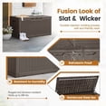 thumbnail image 3 of Devoko 102 Gallon Resin Deck Box Outdoor Waterproof Storage Box with Air Rod Outdoor Lockable Storage Bench,Dark Brown, 3 of 7