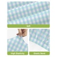 thumbnail image 4 of Aqua Blue Green Bar Stool Covers Set of 4, Checkered Plaid Gingham Lattice Trellis Stretch Washable Bar Chair Covers with Backs, Removable Pub Counter Height Chair Cover for Kitchen Dining Room Cafe, 4 of 7