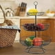 thumbnail image 2 of Frutero de 3 niveles, frutero de cocina, soporte para cestas, fruteros metálicos de encimera, soporte para almacenar frutas y verduras, 2 of 5