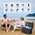 thumbnail image 4 of 30 QT Ice Chest Cooler Insulated Portable Ice Chest Box for Beach, Drink, Beverage, Camping, Picnic, Fishing, Boat, Barbecue,Grey, 4 of 6