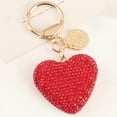 thumbnail image 3 of Visland Key Chain Shiny Full Rhinestone Sparkling Multi-purpose Reusable Gift Accessories Metal Heart Shaped Car Keychain Handbag Pendant Keyring for Wallet, 3 of 3