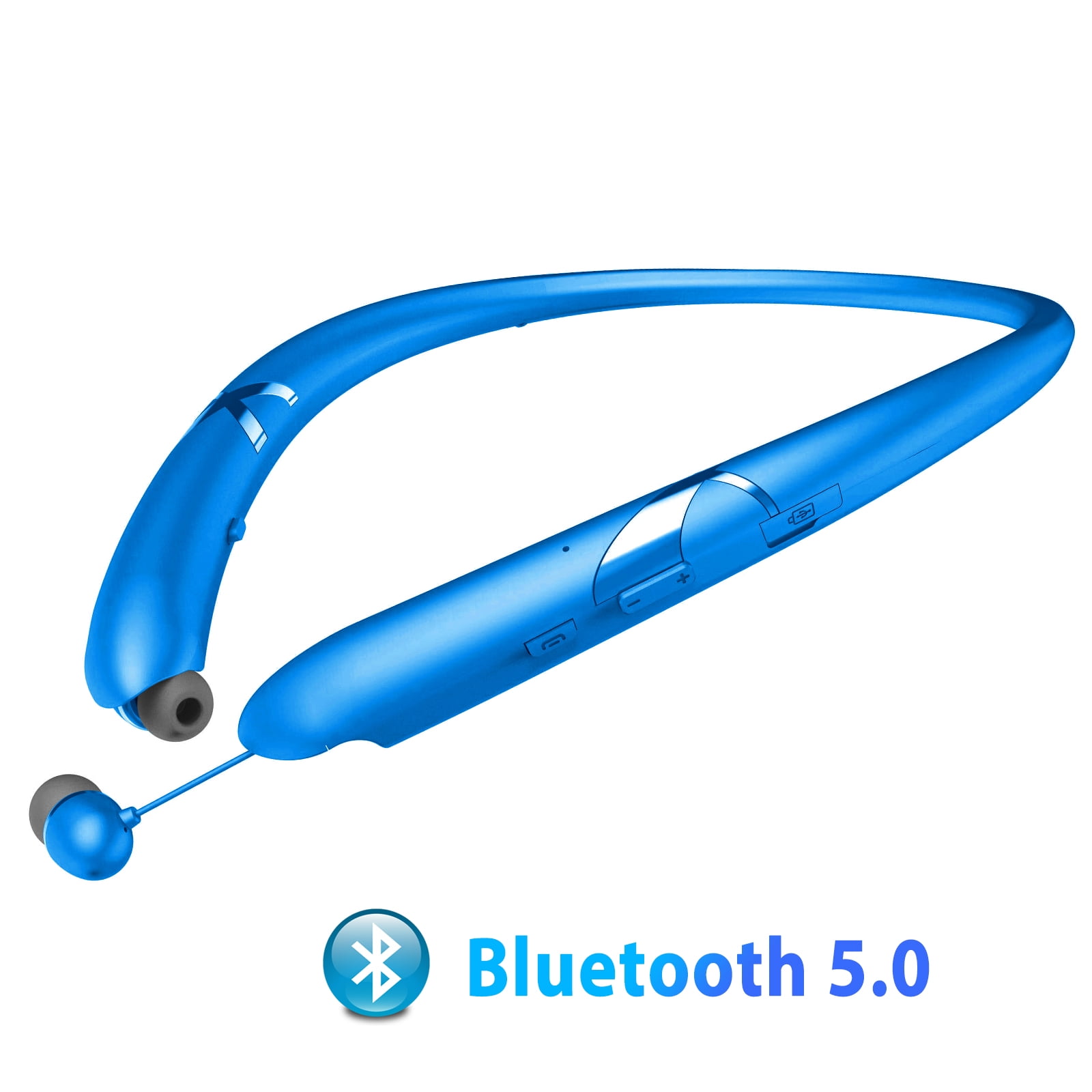 Bluetooth Headphones, EEEKit Wireless Neckband Headset with Retractable Earbuds, Sports Sweatproof Noise Cancelling Stereo Earphones with Mic for iPhone 11/11 Pro Samsung Android
