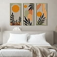 thumbnail image 2 of Boho Wood Wall Art Set of 3 Mid Century Modern Wall Decor Boho Leaf wooden Artwork Abstract Leaf wood Triptych for Living Room & Office Gallery Wall (8x16 Inch), 2 of 8