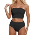 thumbnail image 2 of Bikini Set for Women Cutout Top Two Piece Swimsuit High Waist Bottom Tummy Control Swimwear Beach Vacation Pool Party, 2 of 6