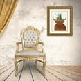 thumbnail image 3 of Fab Funky 15x18 Gold Ornate Wood Framed with Double Matting Museum Art Print Titled - Highland Cow and Gardeners Hat, 3 of 4