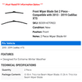 thumbnail image 2 of Front Wiper Blade Set 2 Piece - Compatible with 2013 - 2019 Cadillac XTS 2014 2015 2016 2017 2018, 2 of 2