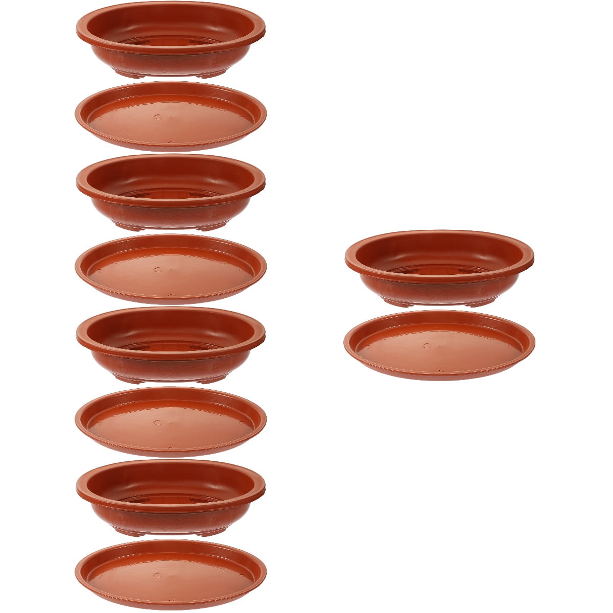 BERTDOMD 5 Sets Garden Plastic Planter Large-capacity Household Bonsai Pot Oval Gardening Bonsai Container