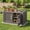 Gray,2 doors, variant on Nihsuao Outdoor Garden Storage Cabinet with 2 Doors, Waterproof UV-Resistant Entryway Storage Bench with Detachable Shelves, Low-Profile Deck Box for Patio, Black